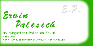 ervin palesich business card